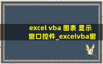 excel vba 图表 显示 窗口控件_excelvba窗口控件添加图片